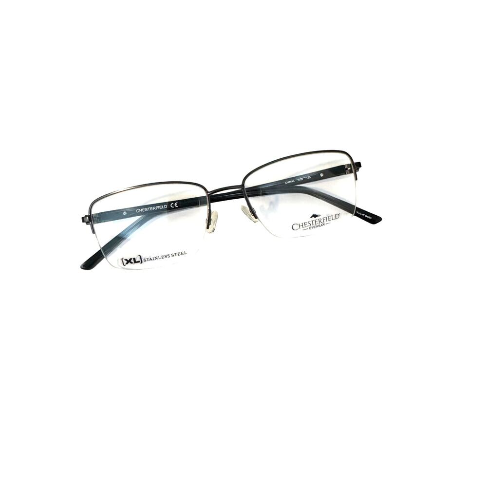 NEW Charmant Black half rim rectangle CH79 XL Glasses